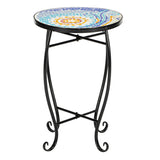 Blue Hawaiian Sun Mosaic Round Terrace Bistro Table 62269715