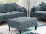 Beautiful Mineral Color Ottoman Morgan Fabric 1pc Ottoman Soft Cushion Wood Legs Living Room B011P281450
