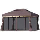 10ft x 13ft Patio Gazebo-Coffee-AS 77275776