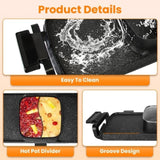 2 in 1 Hot Pot with Grill, Electric Hot Pot 2 in 1 Hot Pot BBQ Grill, Removable Hotpot Pot 2800W 73412339