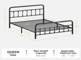 Metal Bed Frame,Queen Size Bed Frame with Headboard,Structurally Stable, Under Bed Storage,No Box W311P388953