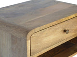 Artisan Furniture Solid Wood Floating Curve Open Slot nightstand B182P280767