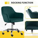 ZUN Accent chair Modern home office leisure chair with adjustable velvet height and adjustable casters W1521P189968