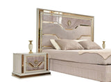 Omari Modern Style 2-Drawer Night stand Made with Wood and Gold Accents in Beige B009P245442