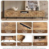 78" TV Stand for 85 75 65 Inch TV, TV Consoles for Living Room, Entertainment Center Wood TV Media N710P293272P