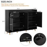 ZUN ON-TREND Sleek and Contemporary Shoe Cabinet with Adjustable Shelves, Minimalist Home Organizer with WF321211AAB