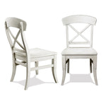 ZUN Harola Cross-back Dining Side Chairs in Set of 2, Smoky White Finish T2574P164579