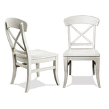 ZUN Harola Cross-back Dining Side Chairs in Set of 2, Smoky White Finish T2574P164579