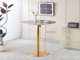 31.5"folding GOLDEN AND WHITE Tulip BAR Mid-century BAR for 2-4 people With Round Mdf W234P370272