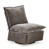 Detachable Dark Grey Chenille Single 360 Swivel Rocking Rocker,360 Swivel Sofa Chair & Single Sofa W1164P190848