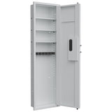 53" Fingerprint Touch Panel In-Wall Safe,Hidden Wall Gun Safe for Rifles with Adjustable W1779P207551