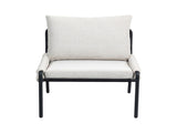 Modern Accent Lounge Chair with Braided Upholstery and Metal Frame, Comfortable Armchair for Living 89231401