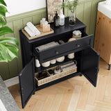 Kitchen Sideboard Buffet Cabinet,Farmhouse Storage Cabinet with Drawer and Adjustable Shelf,Barn W1706P281103