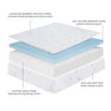 10-Inch Dual Layer Memory Foam Mattress with Bamboo Infused Cover - King B123P303577