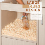 Guinea Pig Cages,4-Tier Hamster Cage Wood with Storage Cabinet, House for Rat Chinchilla, Openable W1850P168633