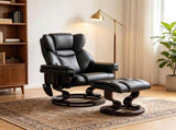 10 Point Massage Recliner Swivel Armchair with Footrest Brown 01260468