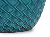 Handmade Teal Cyan Ceramic Flower Pot, 16.54" W x 21.26" H, Large Planter for Indoor & Outdoor W3273P326367