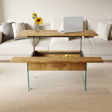 43.3-inch coffee table height-adjustment function combines rustic style W1512P316350