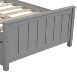 Twin size Platform Bed with Trundle, Gray WF195106AAE