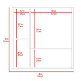 ZUN Sines Medicine Cabinet, Four Internal Shelves, Double Door -Light Gray B20092111