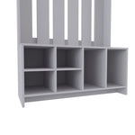 ZUN Van Hall Tree in Melamine, Open Storage y Coat Space, Smoke B128P237138