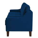 Modern 3 Person seat Sofa Couch with Scooped Armrest/Wood legs,Upholstered Velvet 3-seat Sofa with W2186P143471