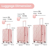 Luggage Sets 3 Piece, Expandable Carry On Luggage with TSA Lock Airline Approved, 100% PC W2098P147842