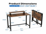 31.5 Computer with Shelf and Light Foldable P2 Particleboard Iron Pipe Triamine Gaming 90001808