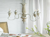 4 - Light Wood Chandelier, Hanging Light Fixture with Adjustable Chain for Kitchen Dining Room Foyer W2078138921