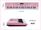GEP-110 61 Key Lighting Keyboard with Piano Stand, Piano Bench, Built In 20998654