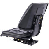 Tractor Seat w/ Backrest Black Slide Track Steel/PVC Compact Mower W46577688