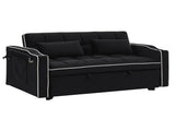 55.51 inch versatile foldable sofa bed in 3 lengths, modern sofa sofa sofa velvet pull-out bed, W2353P151786