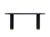 Length 59.1 Inch Entryway Table for Living Room,Narrow Console Table with Unique Stainless Steel W2582P406099