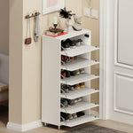 ZUN Mirror Shoe Cabinet With 6 Flip Drawers, Mirror Shoe Rack Organizer Store Ample Shoes, Mirror Shoe W760P206372