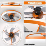 ZUN Ceiling Fans with Lights Dimmable LED Embedded installation of thin modern ceiling fans W1340120481