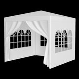 3 * 3m 4 sided , spiral tube pergola made of white PE fabric, 10'x10 'party tent with 4 89245309