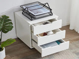 3-Drawer Vertical Filing Cabinet Rolling Wood Mobile File Cabinets Under Desk for Home Office with T3623P493349