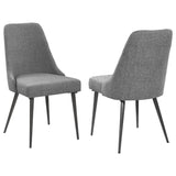 Grey and Gunmetal Side Chair B062P153680
