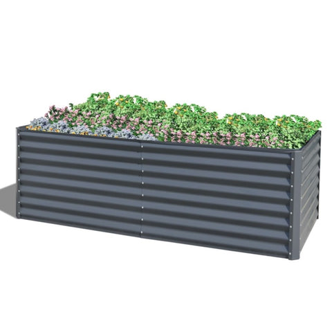 ZUN 8x4x2 ft Galvanized Raised Garden Bed, Outdoor Planter Garden Boxes Large Metal Planter Box for W1859P197999