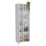 ZUN Hoyt Kitchen Pantry Storage Cabinet With and Five Interior and Exterior Shelves B200P173177