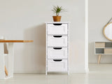 White Bathroom Storage Cabinet, Freestanding Cabinet with Drawers W40914884