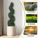 ZUN Artificial Spiral Tree Artificial Bonsai Topiary Tree Faked Potted plants Wholesale Garden W2945P220399