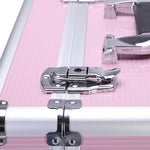 ZUN 3 in 1 Aluminum Cosmetic Makeup Case Tattoo Box Pink 40894344