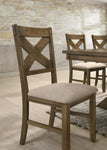 ZUN Raven Wood Fabric Upholstered Dining Chair Set of 2 T2574P164580