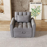 38.2-inch foldable large-size sofa bed, modern velvet single sofa, sofa bed with adjustable W2564P298434