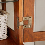 Curio Display Cabinet, Antique Display Cabinet with Glass Doors Adjustable Shelves for Collectibles W2275P292662