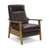 Asher Wood Arm Push Back Recliner - Burnished Brown B050P322580