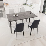 55.12-70.87" expandable rectangular dining table that can accommodate 4-6 people, equipped with 4 PU 99500020