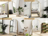 56"x21" Arched Full Length Mirror Freestanding Full Body Floor Mirror, Gold 45394219