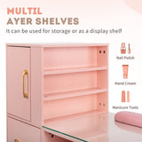 pink relief particle board tempered glass 141*50*112cm three doors and two drawers fanless nail 09679547